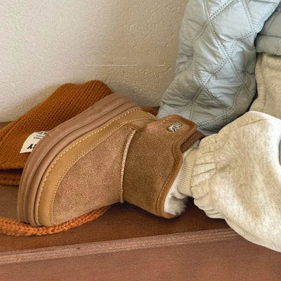 Kids Leather Suede Snow Boots