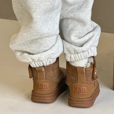 Kids Leather Suede Snow Boots