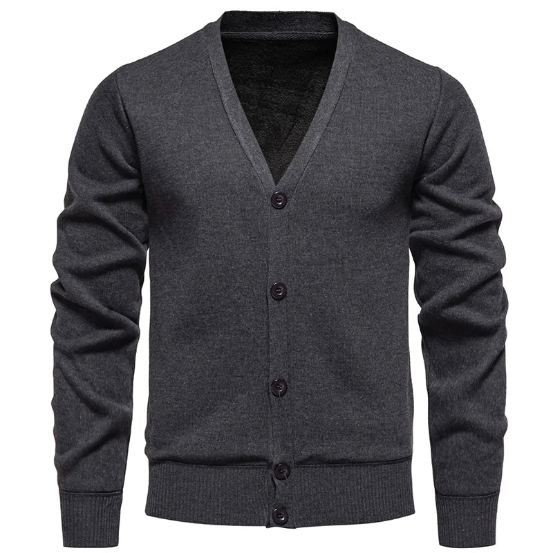 Classic V-Neck Button Cardigan
