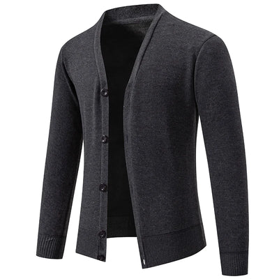 Classic V-Neck Button Cardigan