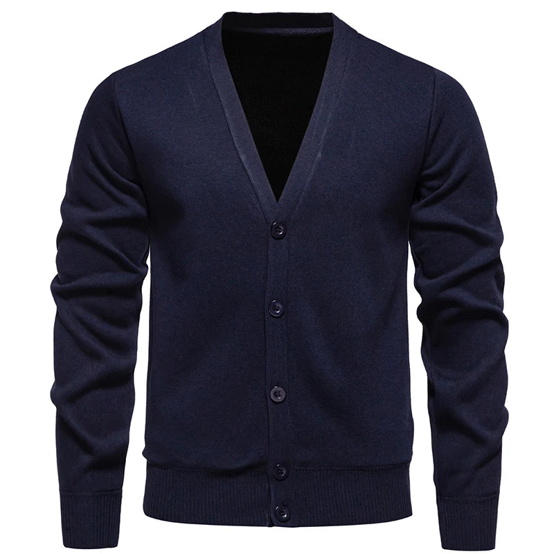 Classic V-Neck Button Cardigan