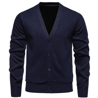 Classic V-Neck Button Cardigan