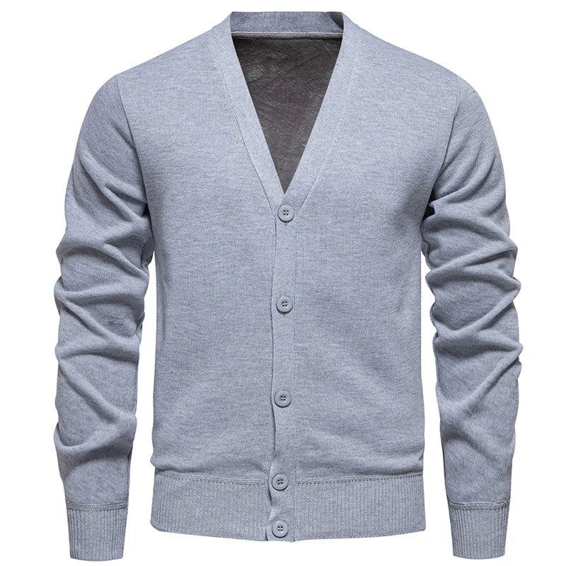 Classic V-Neck Button Cardigan
