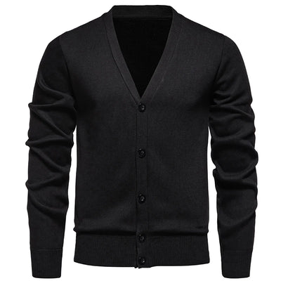 Classic V-Neck Button Cardigan