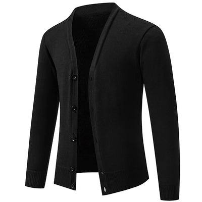 Classic V-Neck Button Cardigan