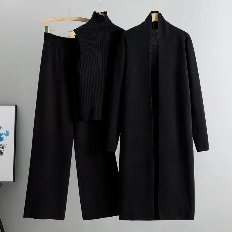 Elegant 3-Piece Knitted Set