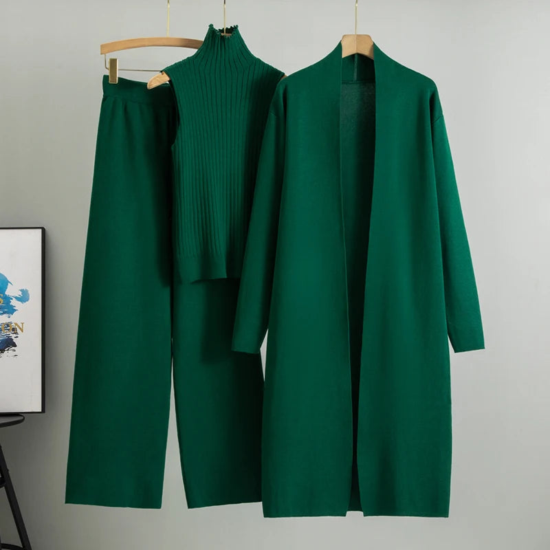 Elegant 3-Piece Knitted Set