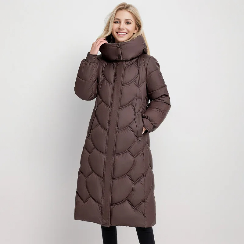 Long Padded Coat with Hood