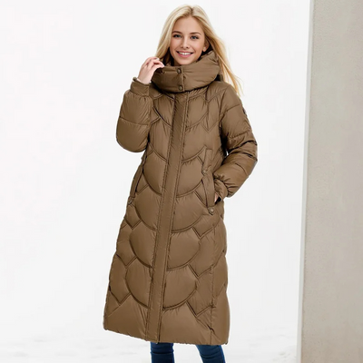 Long Padded Coat with Hood