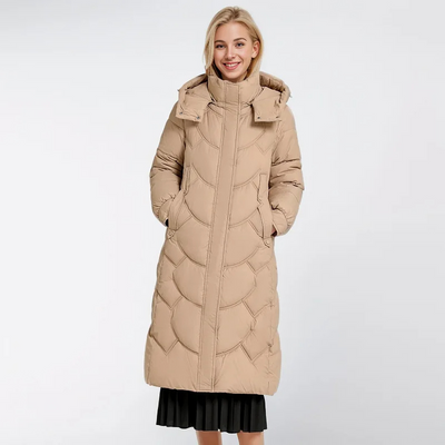 Long Padded Coat with Hood