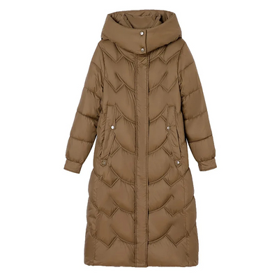 Long Padded Coat with Hood