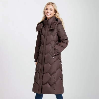 Long Padded Coat with Hood