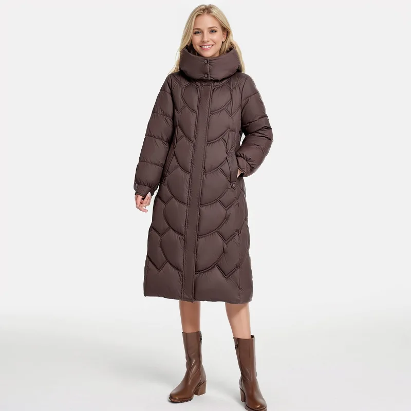 Long Padded Coat with Hood