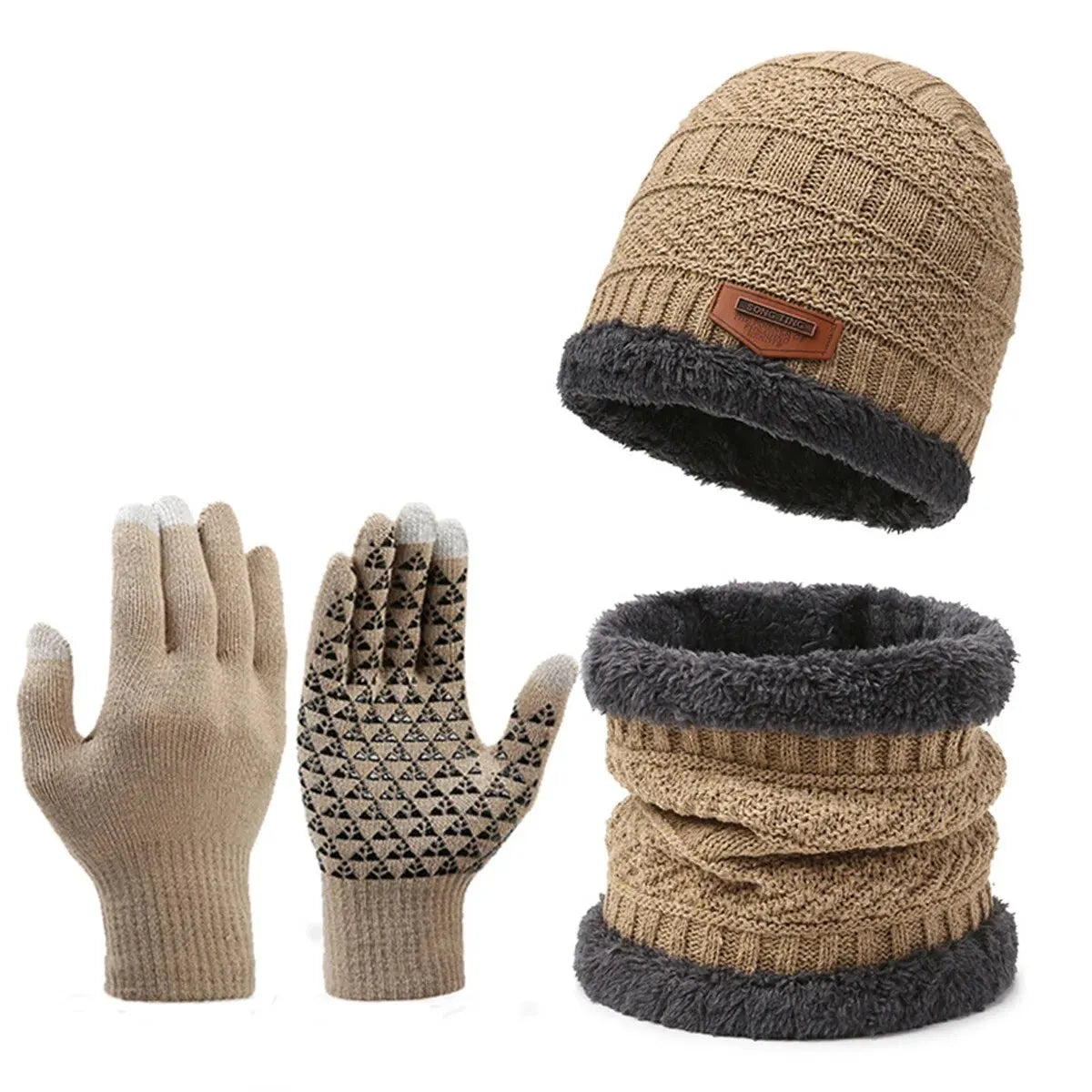Beanie Hat, Scarf & Glove Set