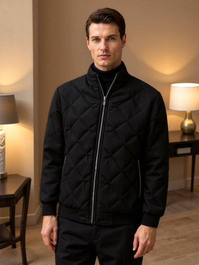 Quilted Bomber Jacket