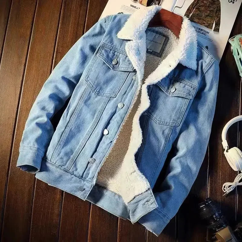 Fleece-Lined Denim Jacket