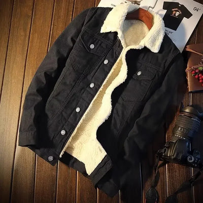 Fleece-Lined Denim Jacket