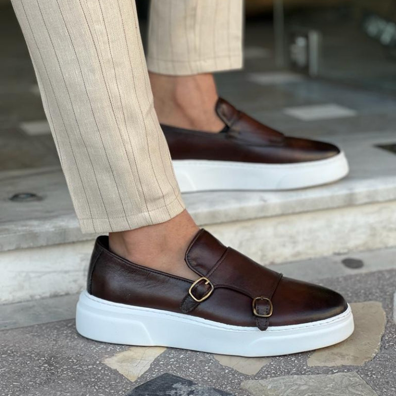 Leather Loafer with buckle