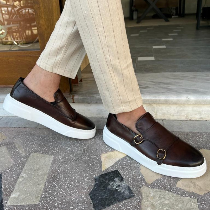 Leather Loafer with buckle