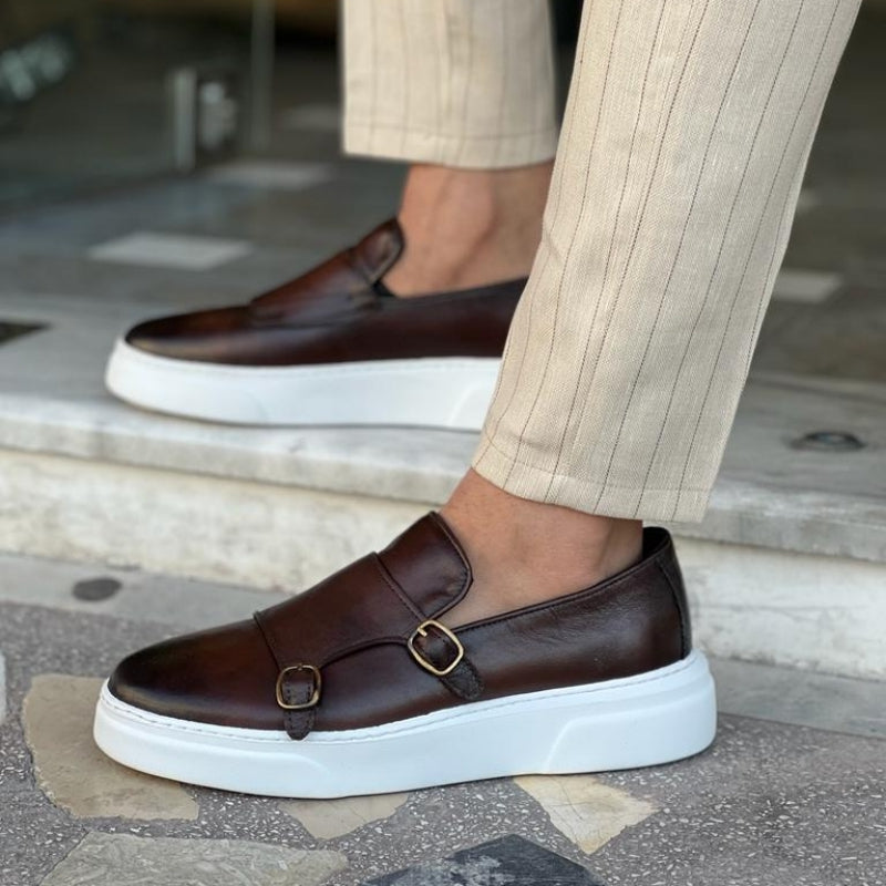 Leather Loafer with buckle