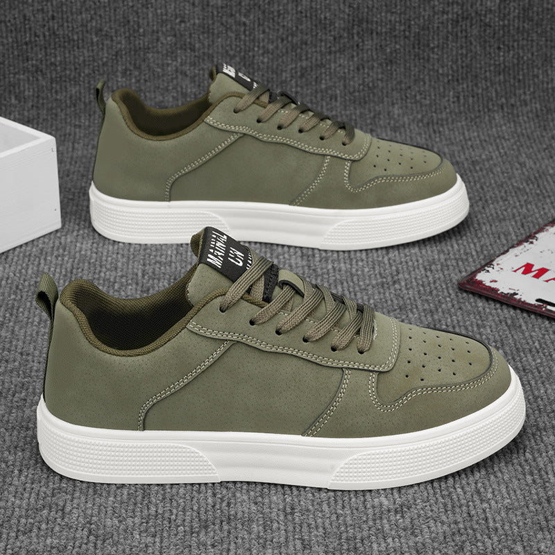Lace-Up Leather Sneakers