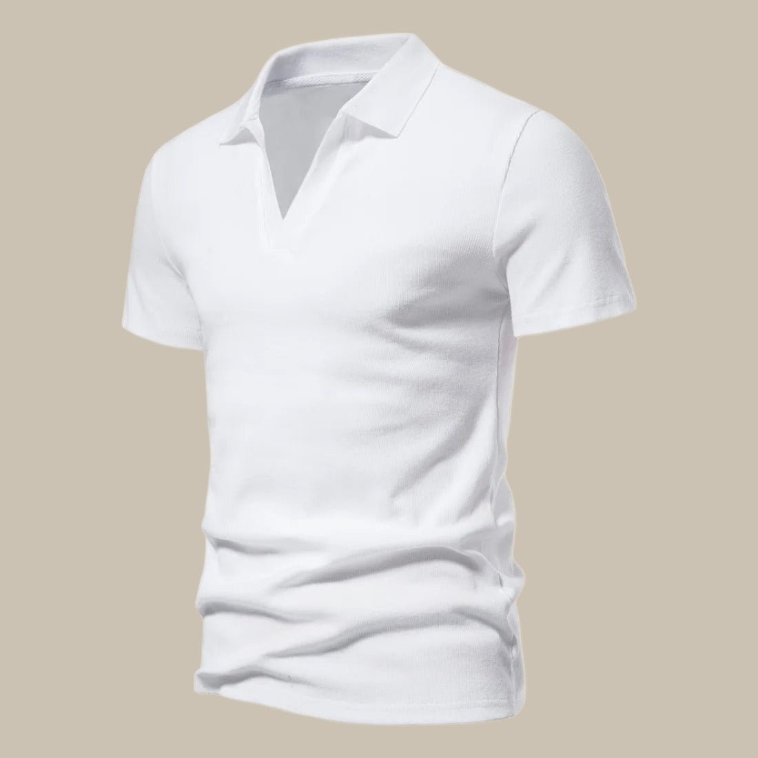 Slim  V-Neck Polo Shirt