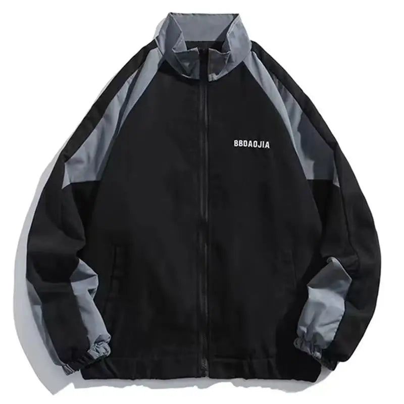 Reflective Striped Windbreaker Jacket