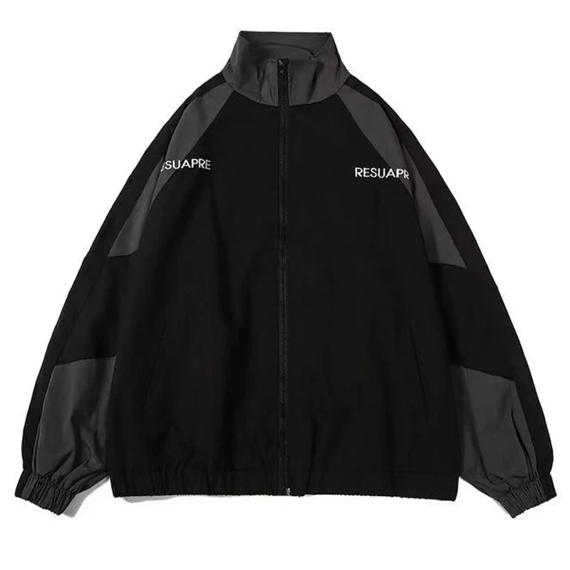 Reflective Striped Windbreaker Jacket