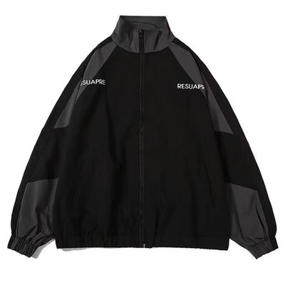 Reflective Striped Windbreaker Jacket