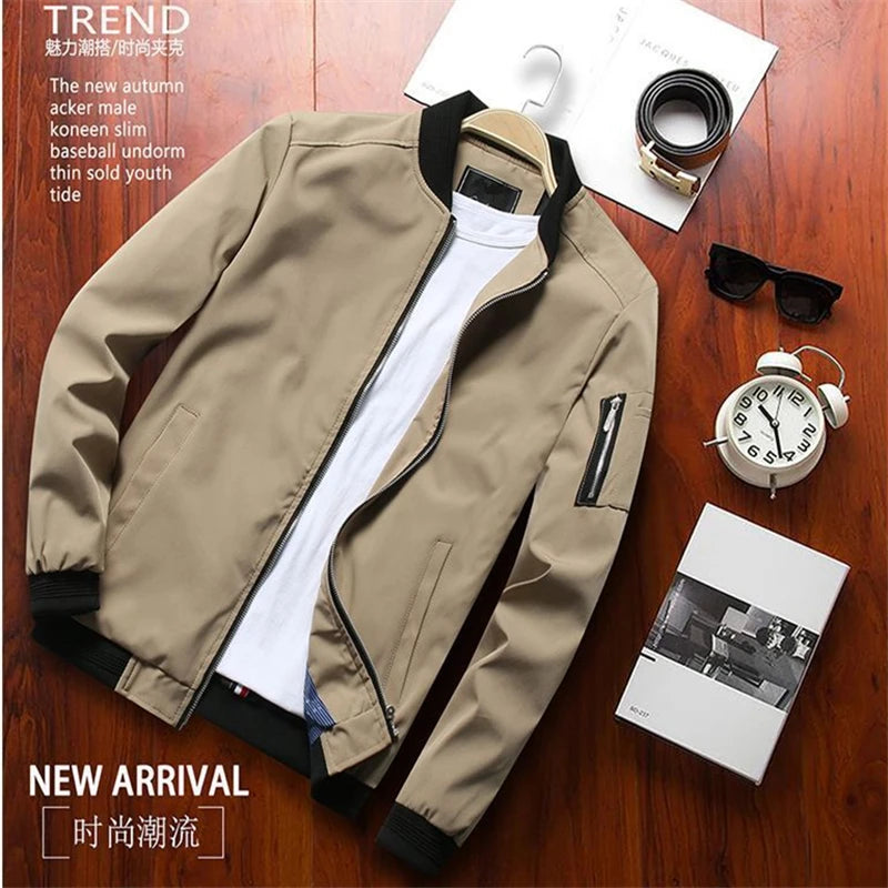 Slim Fit Thin Bomber Jacket