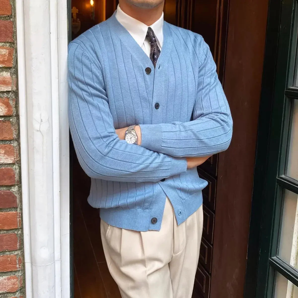 V-Neck Knitwear Cardigan