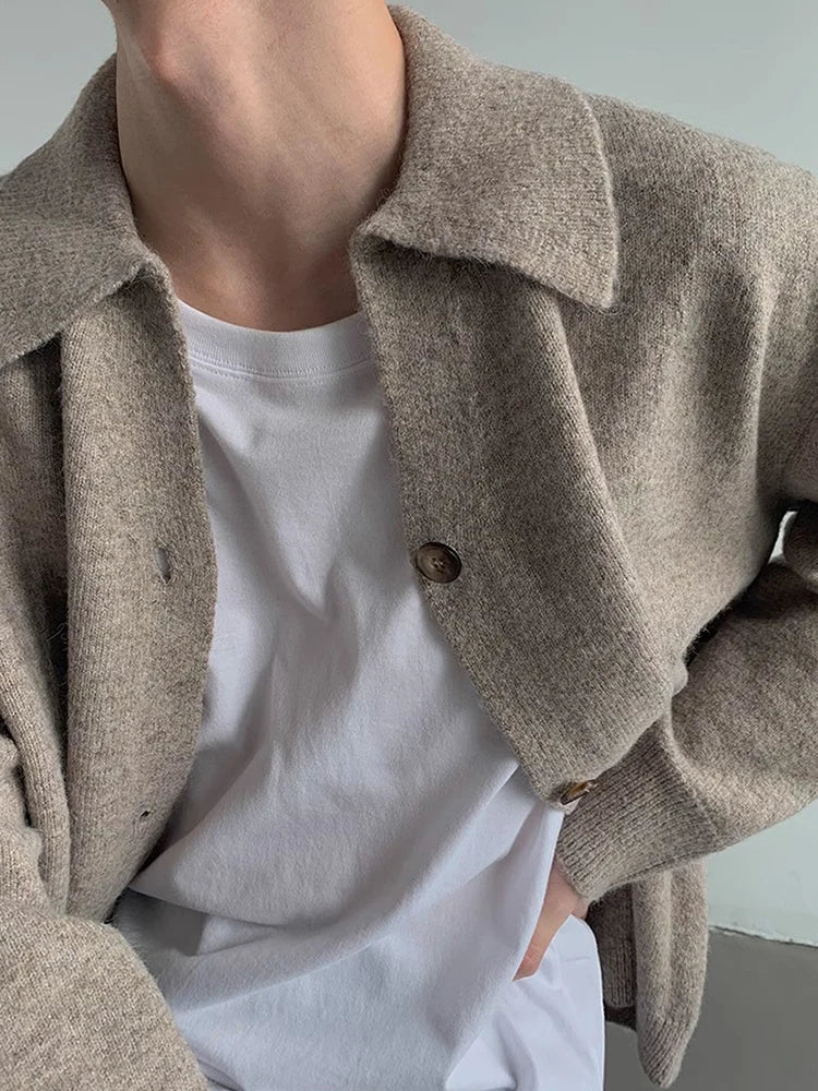 Vintage Button-Up Knit Cardigan