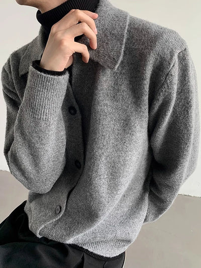 Vintage Button-Up Knit Cardigan