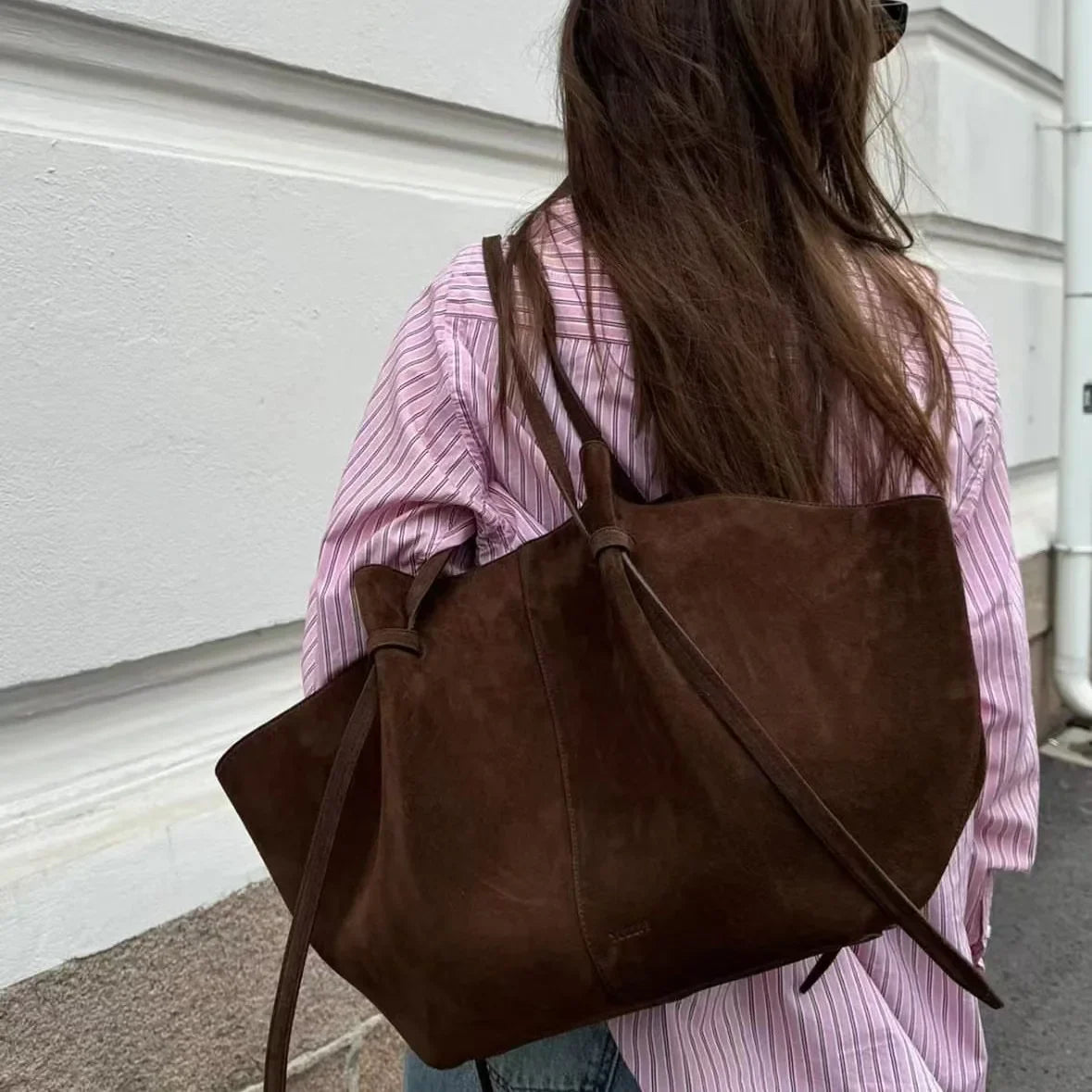 Large Suede Tote Bag