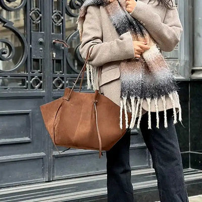 Large Suede Tote Bag