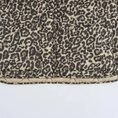 Quilted Leopard Puffer Jacket