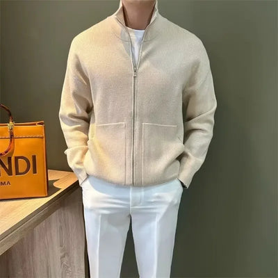 Knitted Zip Up Cardigan