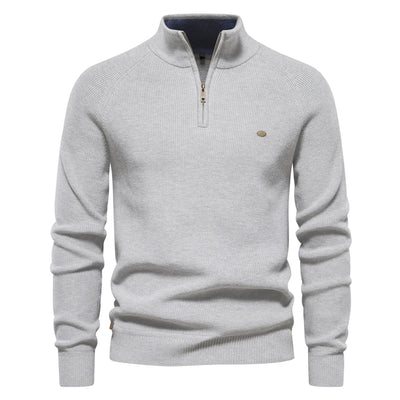 Cotton Quarter Zip Cardigan