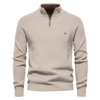 Cotton Quarter Zip Cardigan