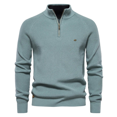 Cotton Quarter Zip Cardigan