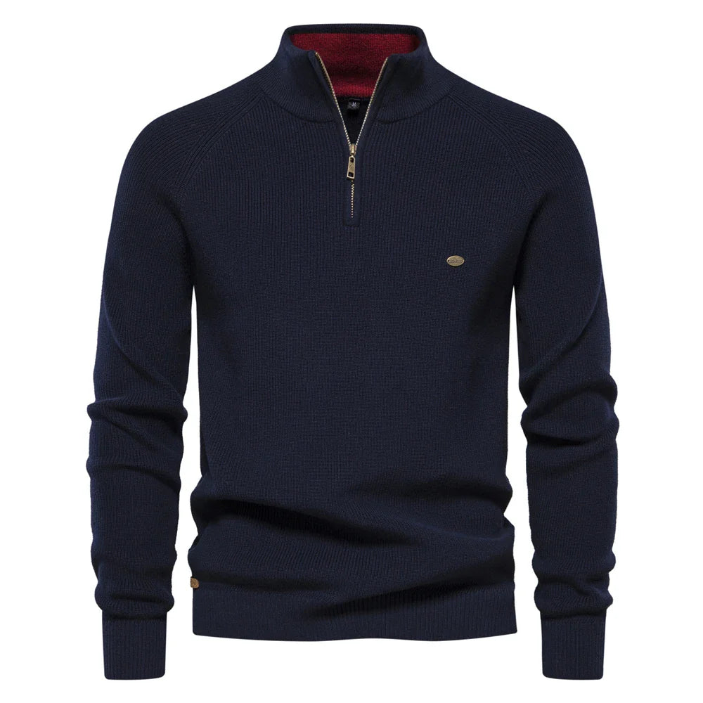 Cotton Quarter Zip Cardigan