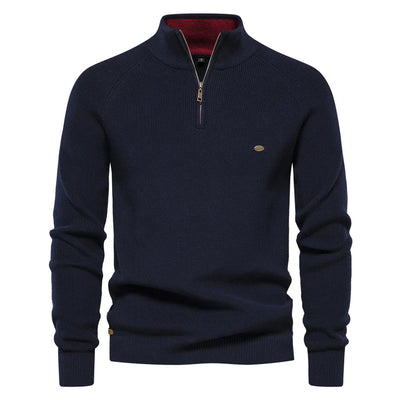 Cotton Quarter Zip Cardigan