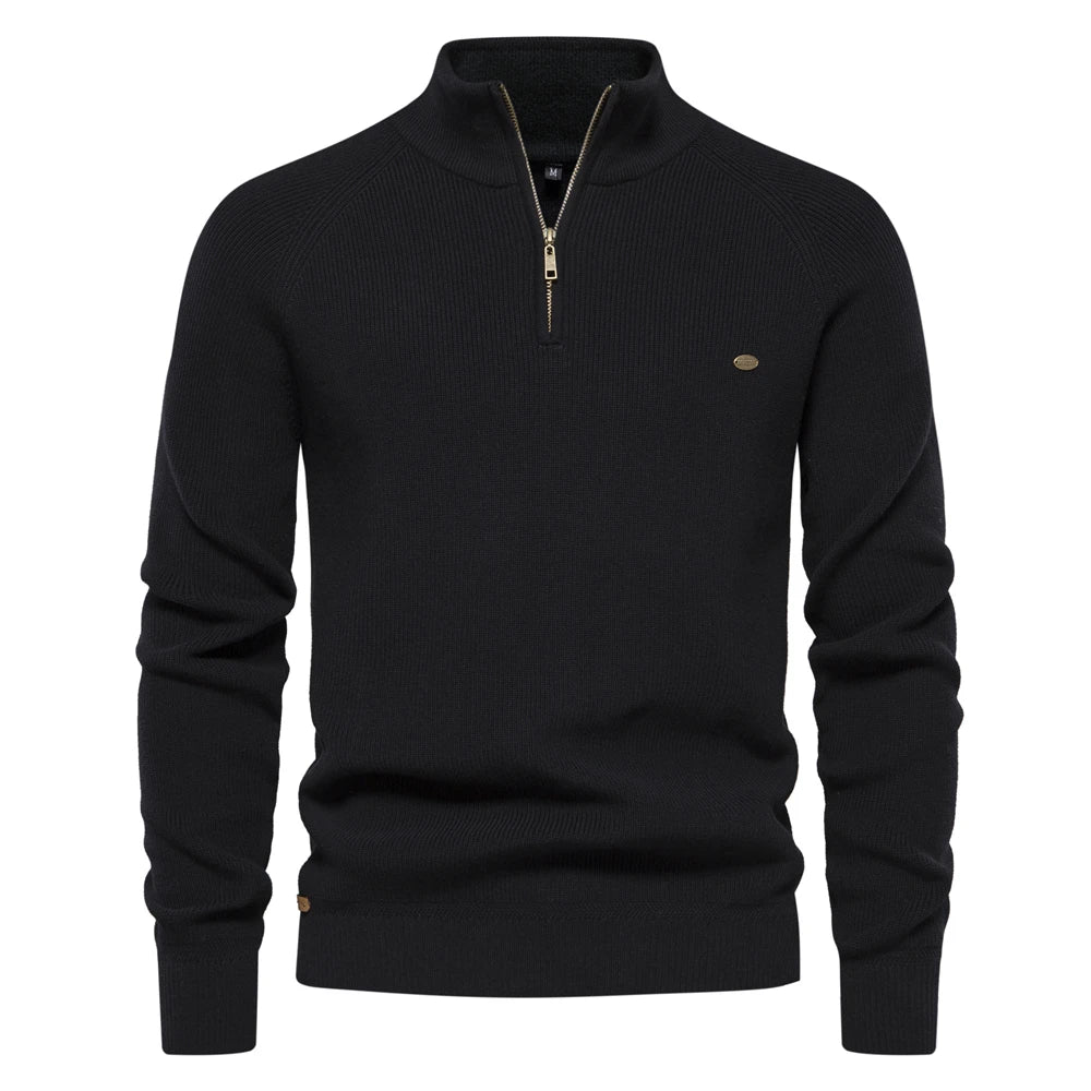 Cotton Quarter Zip Cardigan