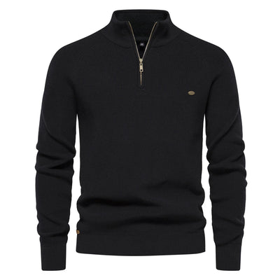 Cotton Quarter Zip Cardigan