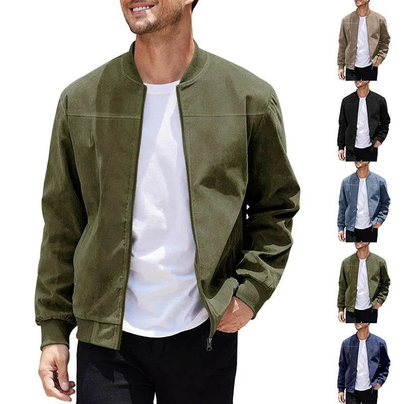 Suede Bomber Jacket