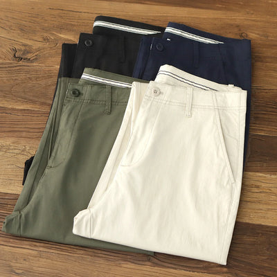 Lightweight Chinos with Elastic Waistband