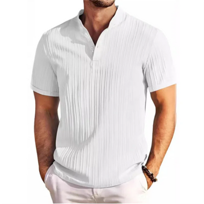 Quick-Drying Striped Jacquard Shirt