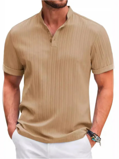 Quick-Drying Striped Jacquard Shirt
