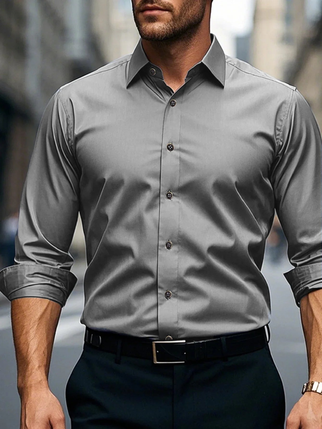Elastic Long Sleeve Shirt