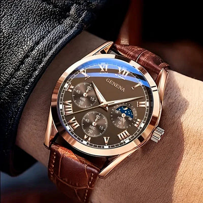 Men's Watch with Leather band